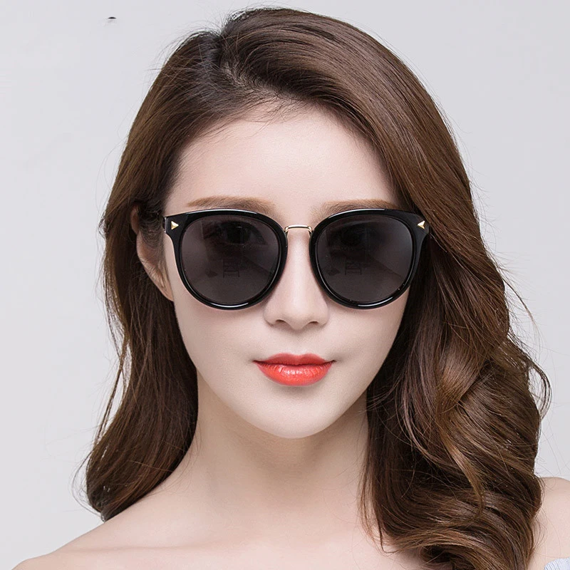 Новые легкие солнцезащитные очки женские модные ретро рисовые ногти круглое