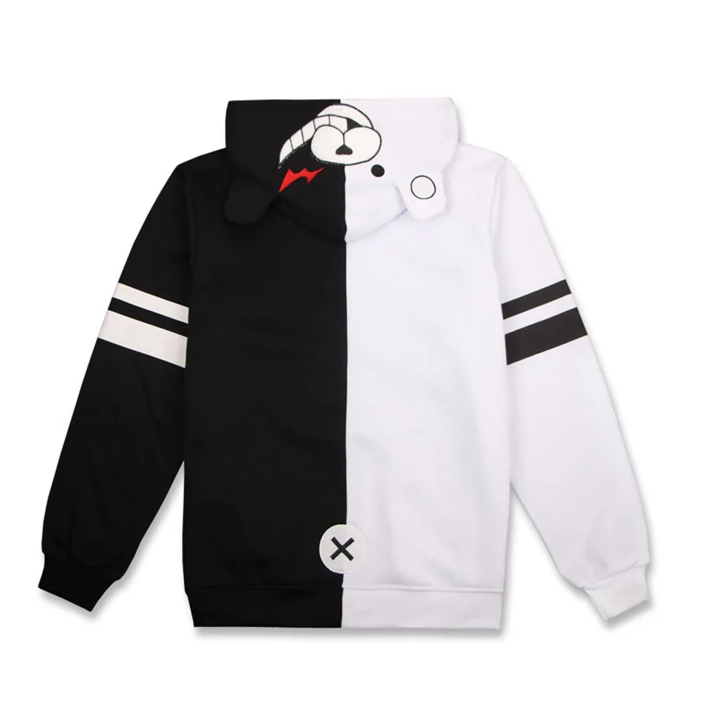 VEVEFHUANG взрослых унисекс аниме Danganronpa Monokuma хлопок толстовка с капюшоном куртка костюмы косплей для женщин и мужчин