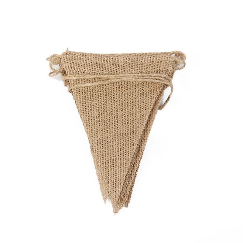 1 шт./лот 13 флагов сплошной цвет Лен джутовый флаг полоса Свадебные украшения