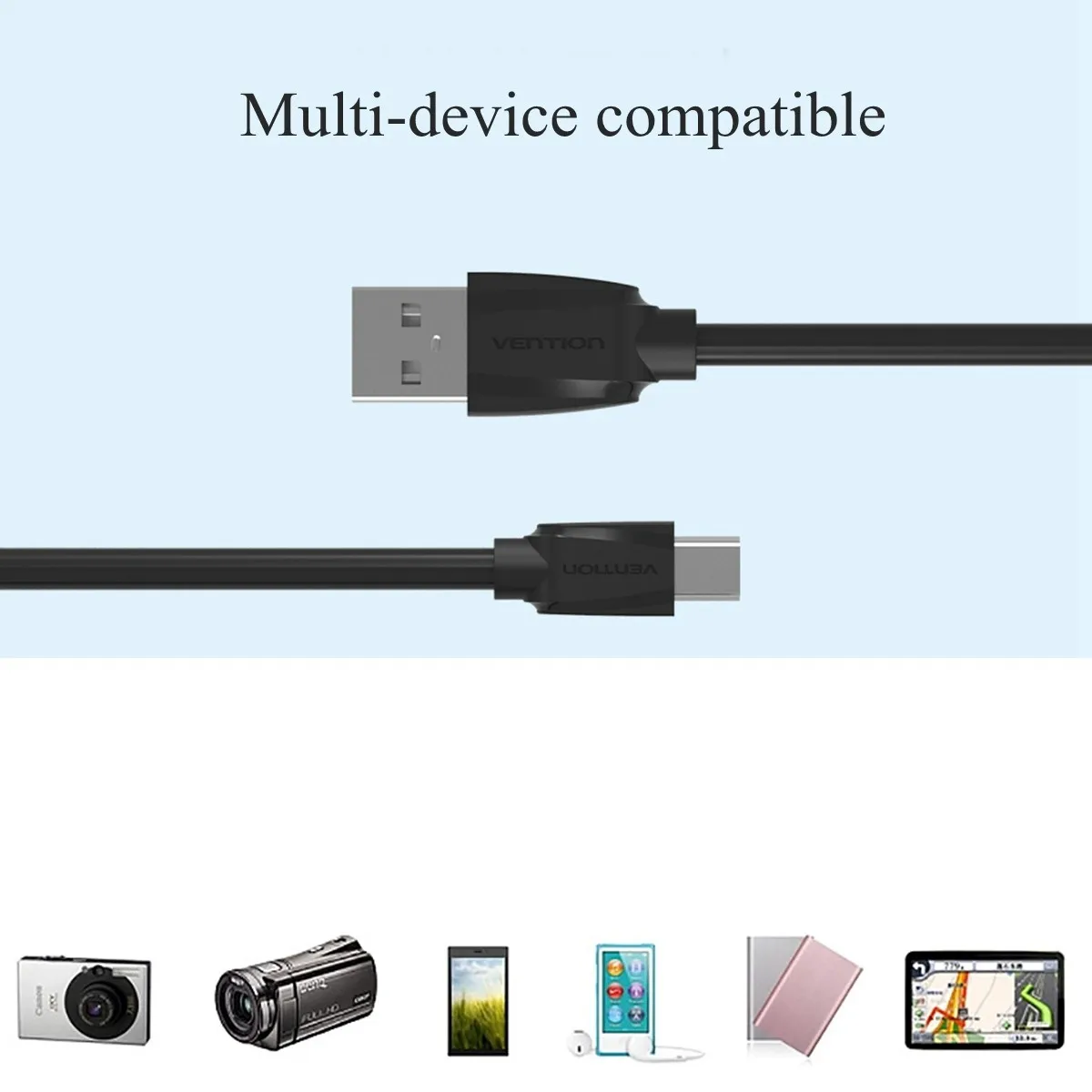 Vention Mini USB кабель к синхронизации зарядного устройства 0 25 м/1 м/2 м для MP3 MP4 gps камеры