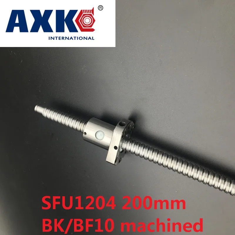 Шариковый винт Axk Sfu1204 200 мм с одинарной шариковой гайкой для станков ЧПУ Bk/bf10|cnc