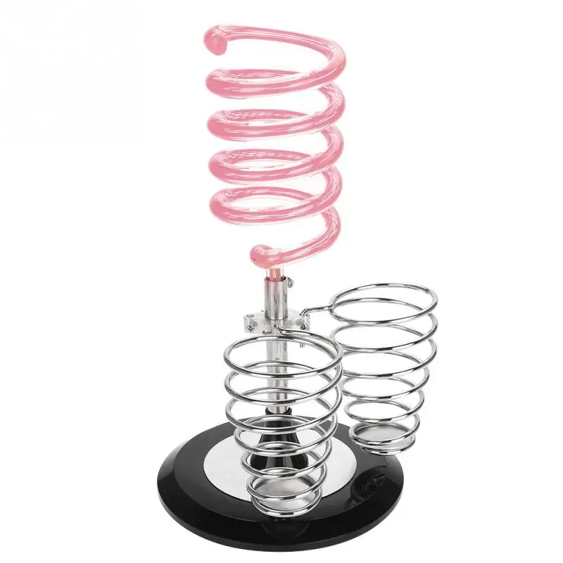 3 holes Pink Полка для фена, держатель для хранения, расческа, подставка из нержавеющей стали, цветная настольная устойчивая акриловая подставка для фена, парикмахерские инструменты - Цвет: 3 holes Pink