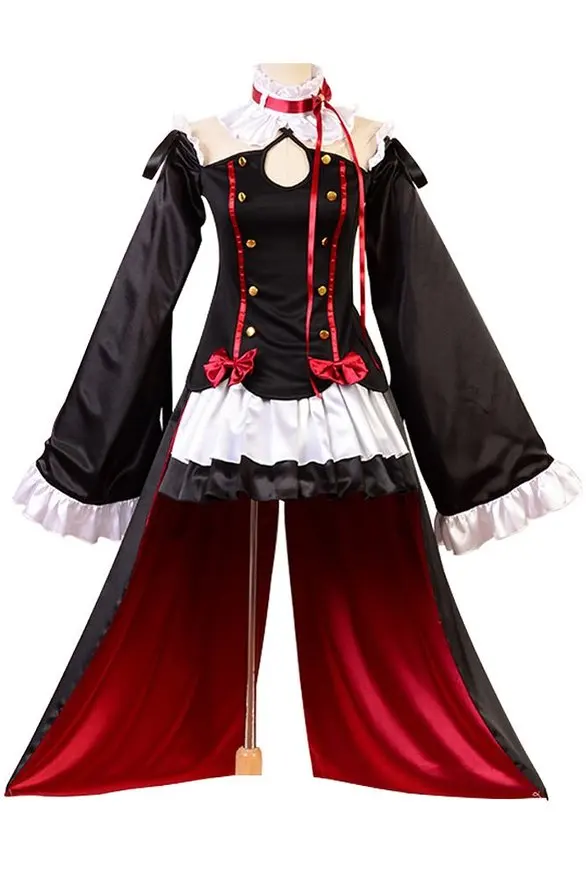Униформа серофа из конца вампиров крал тепес платье рубашка наряд аниме Хэллоуин