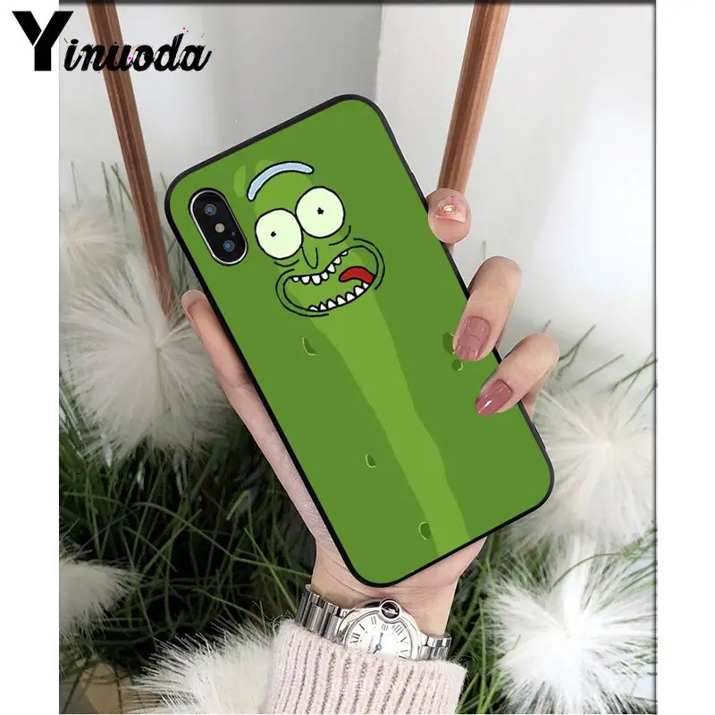 Yinuoda мультяшный маринованный Рик и Морти мягкий чехол для телефона из ТПУ чехол для Apple iPhone 8 7 6 6S Plus X XS MAX 5 5S SE XR