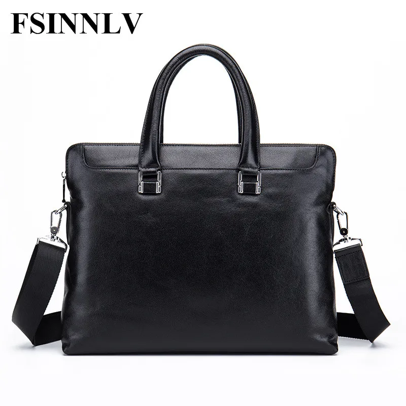 FSINNLV Высокое Качество Натуральная Кожа Мужчины Сумки Портфель Посыльного Crossbody