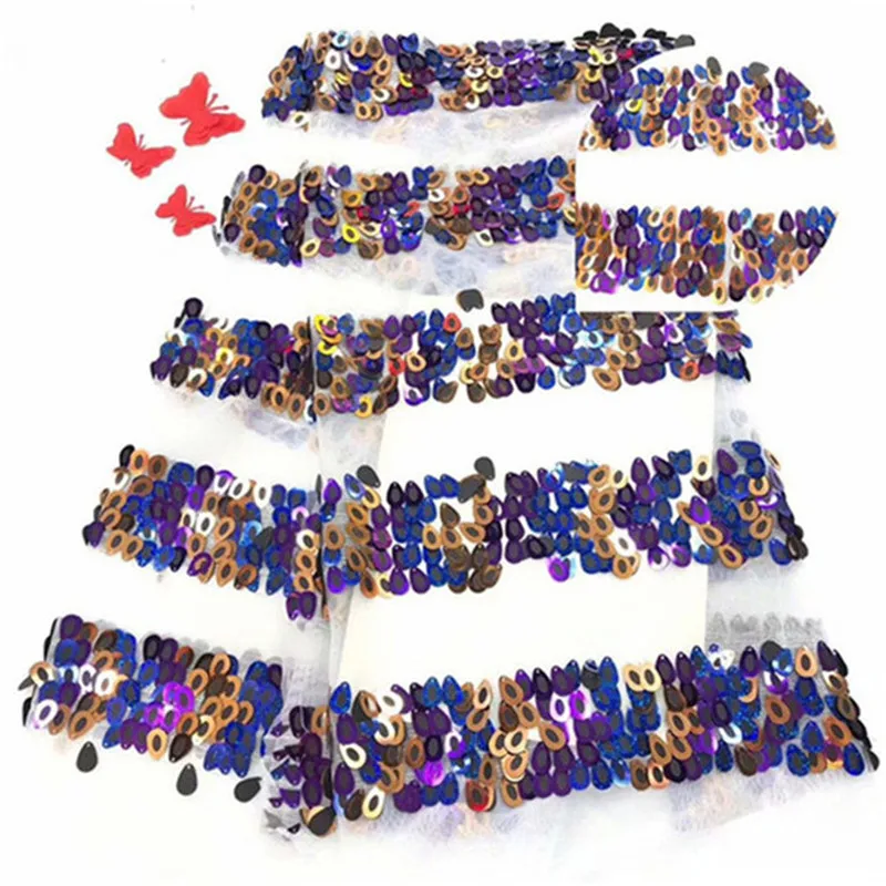 Hot Selling African Guipure Lace Fabric High Quality French Tulle Sequins For Wedding Dress big lace | Дом и сад