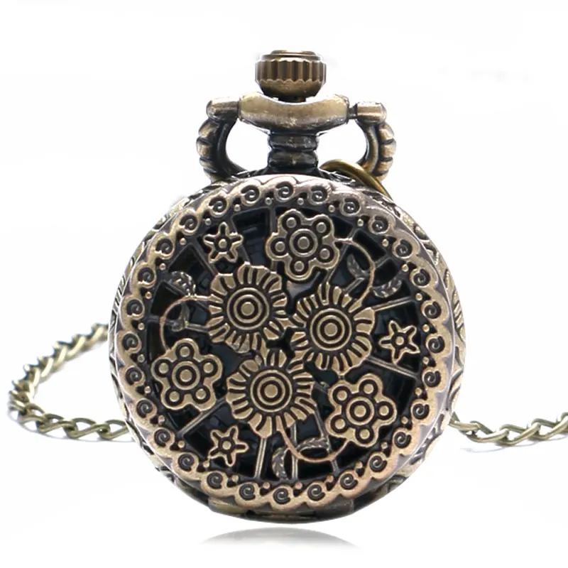 Бронзовые винтажные Стильные красивые цветы маленького размера кварцевые