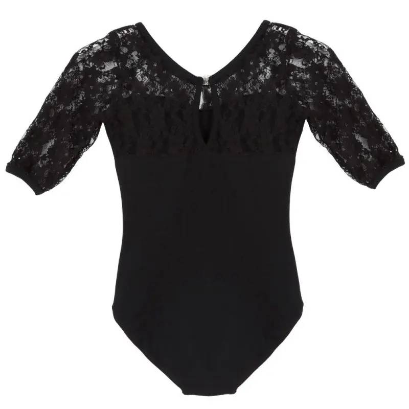 

Girls Child Gymnastics Leotard Lace Half Sleeve Ballet Dance Dress Costumes Hot New Arrival