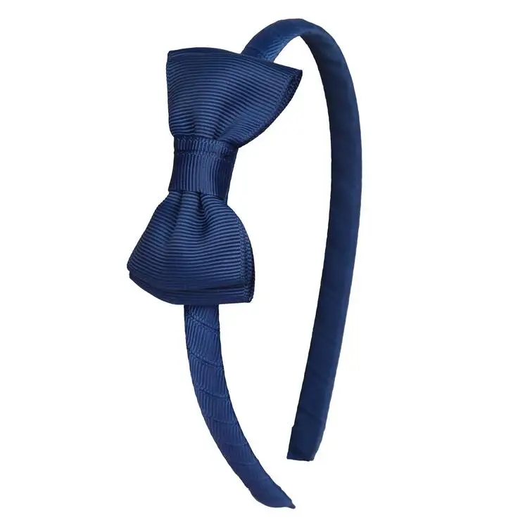 

100pcs/lot Navy Ribbon Bow Headband
