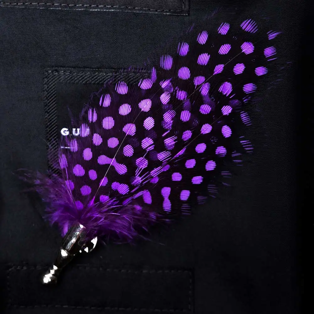 07 brooch GUSLESON, новинка, ручная работа, мужская кожаная и перьевая брошь для галстука-бабочки, предварительно завязанный Галстук-бабочка для свадебной вечеринки с подарочной коробкой - Цвет: 07 brooch