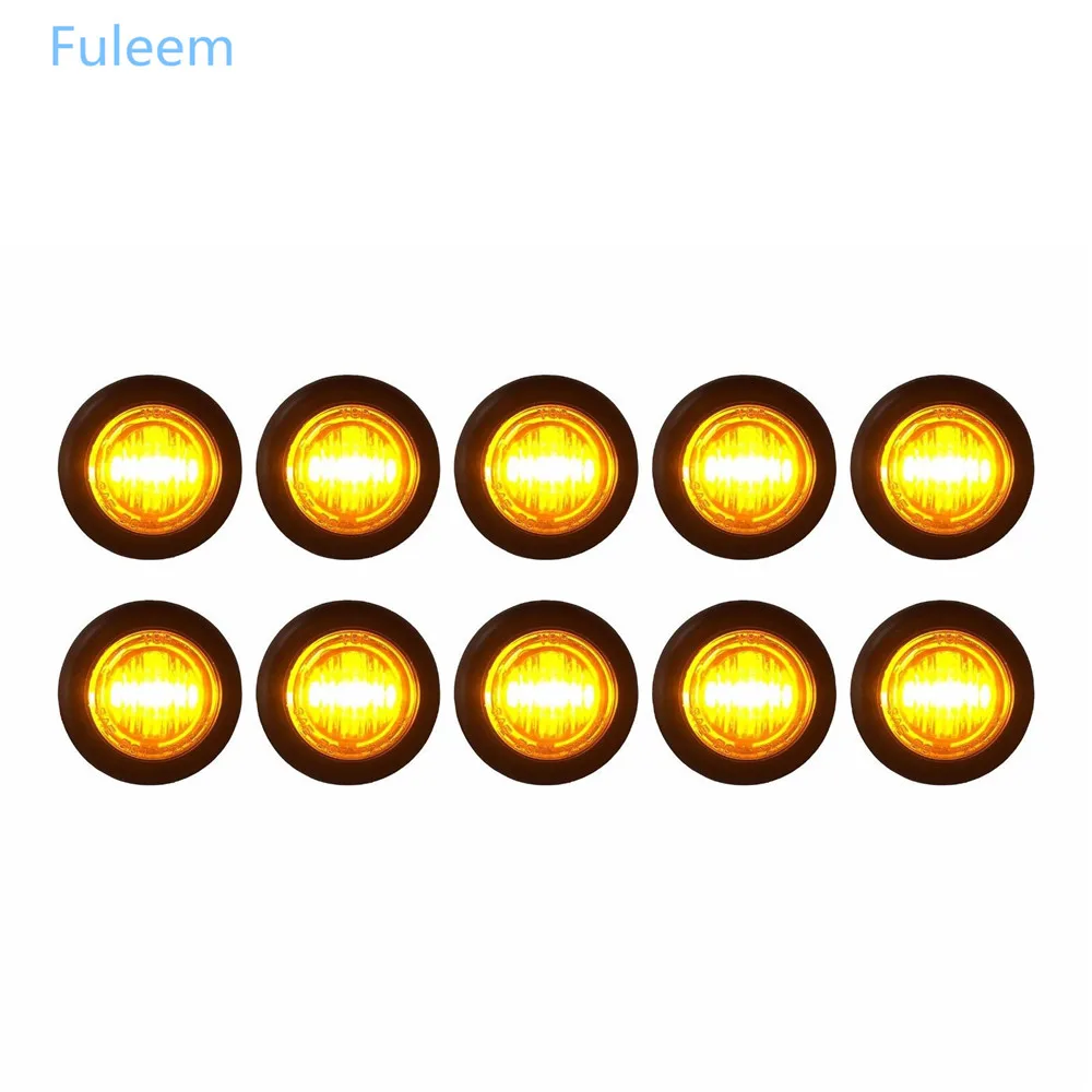 Fuleem 10 шт Мини 12V Янтарная красный Белый 3/4 дюйма защитный чехол для объектива