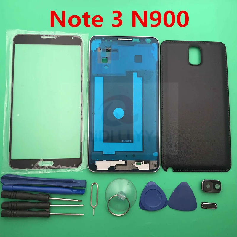 Полный корпус чехол для Samsung Galaxy Note 3 N900 передняя рамка задняя крышка стекло