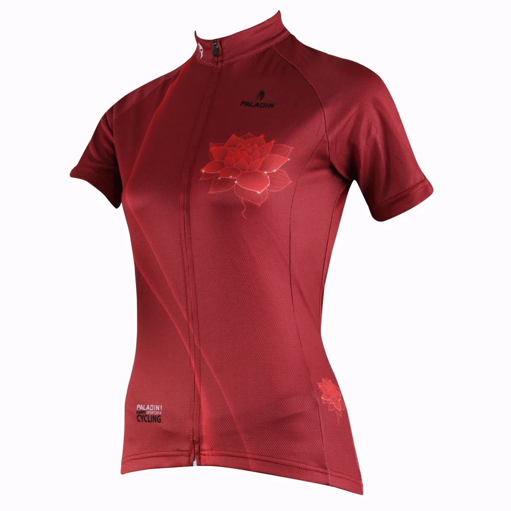 Женская велосипедная рубашка с коротким рукавом PALADIN &quotRed Lotus&quot|bike shirt|short sleeve cycling