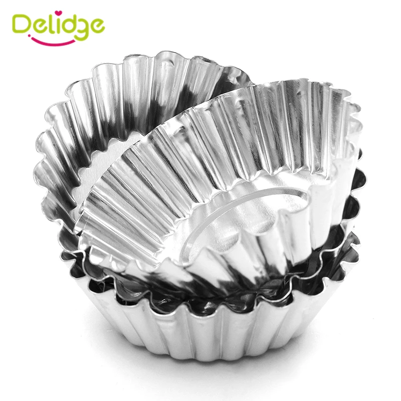 10 шт./лот формы для яиц в форме цветка алюминиевые металлические 7 см кексов
