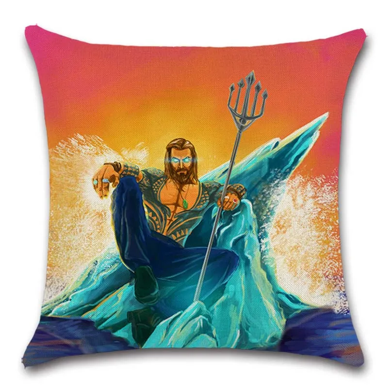 Чехол для подушки с комиксным принтом супергероев Aquaman украшение дома магазина