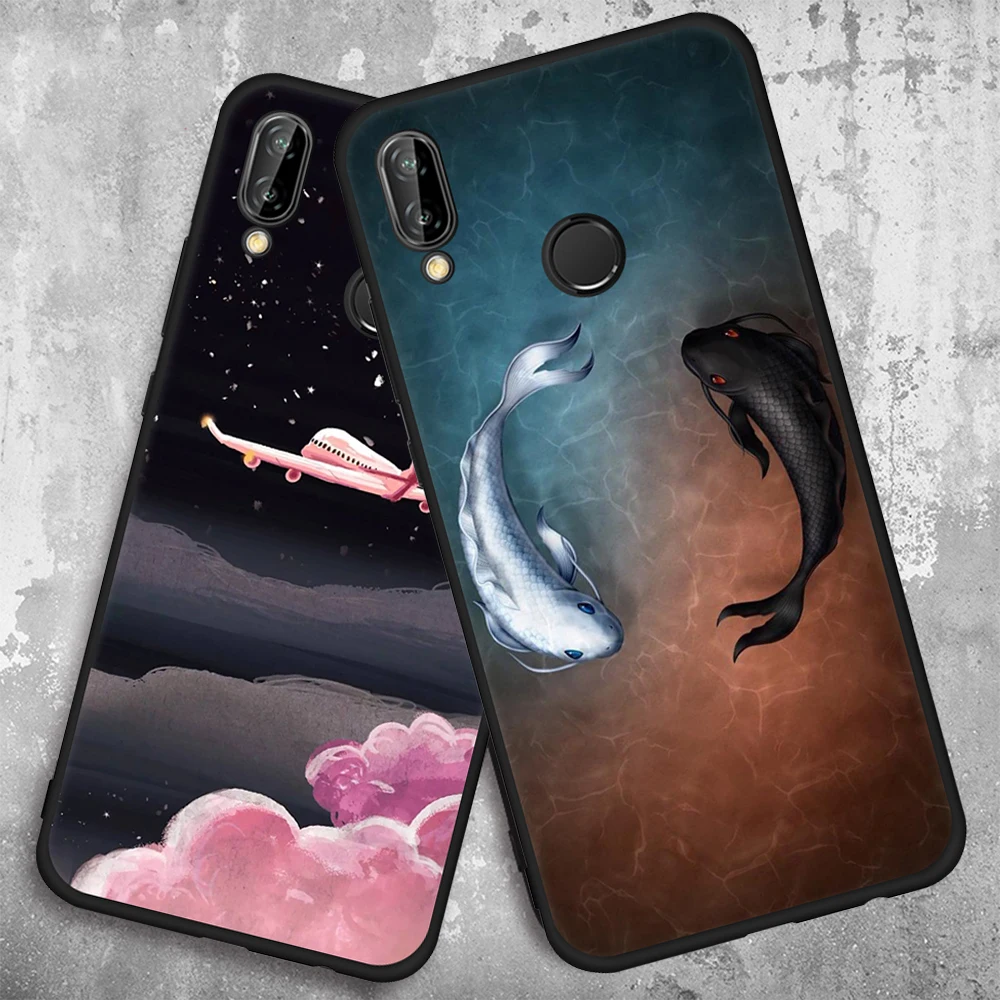 Heart Pattern TPU Back Cover Cases For Huawei Mate 10 Lite Pro Y9 2018 Enjoy 8 Plus Nova 2i Space Rose Case Honor 9 |