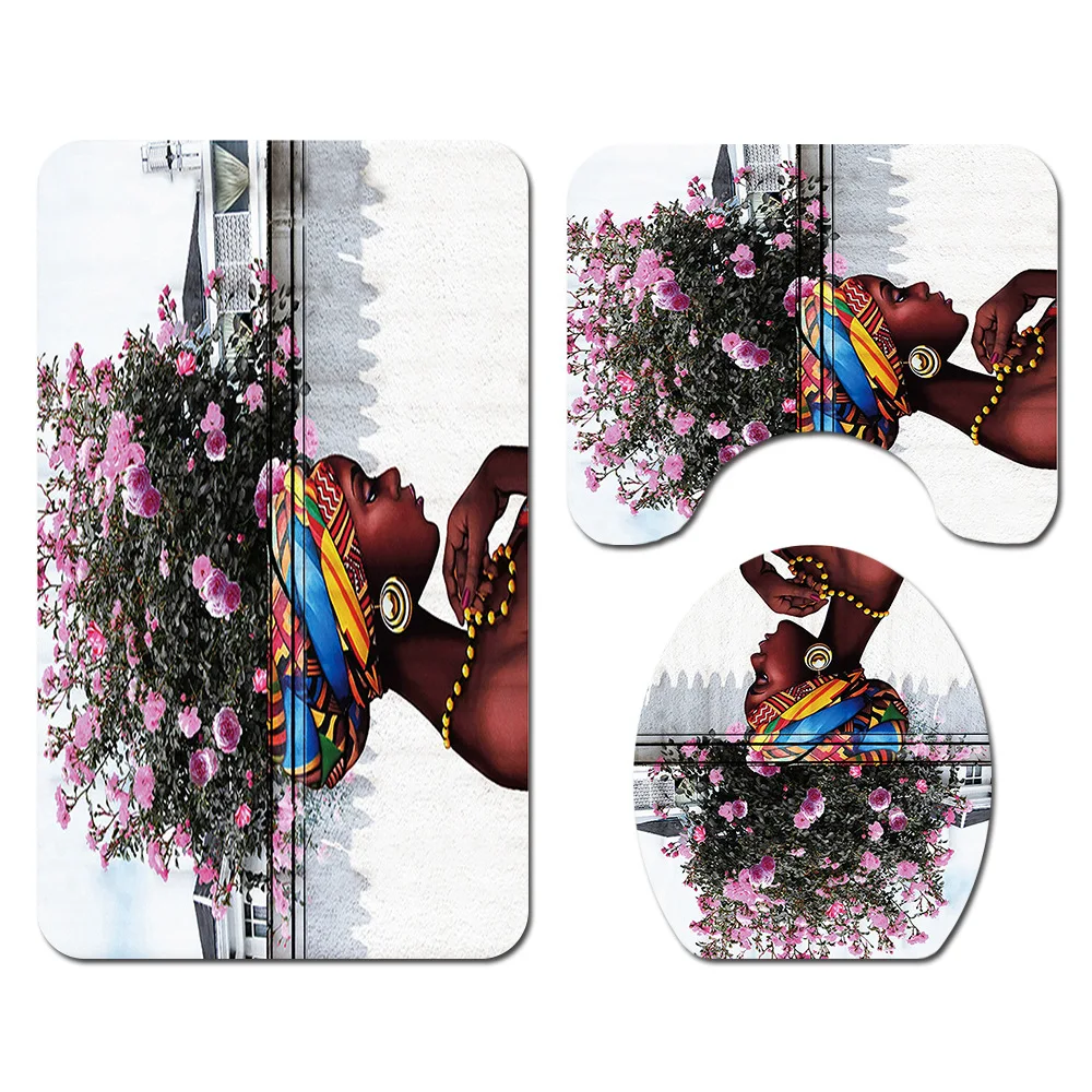 Zeegle в африканском стиле Для женщин коврик для ванной душевая Шторы коврики