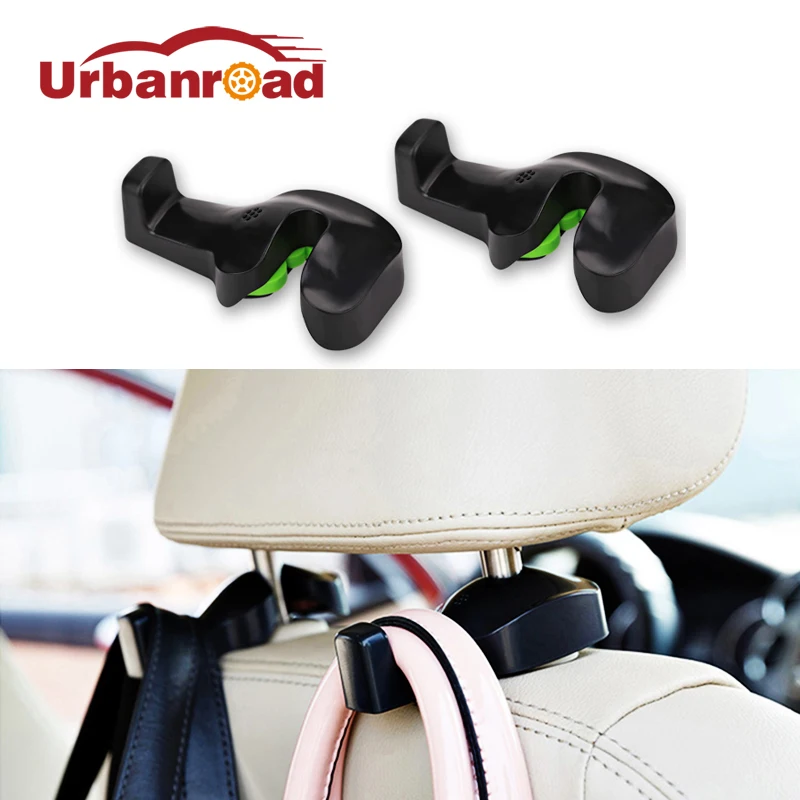 

2pcs Universal Car Back Seat Headrest Hanger Holder Hooks Organizer Car Headrest Hanger Hook For Handbags Purses Coats Grocery