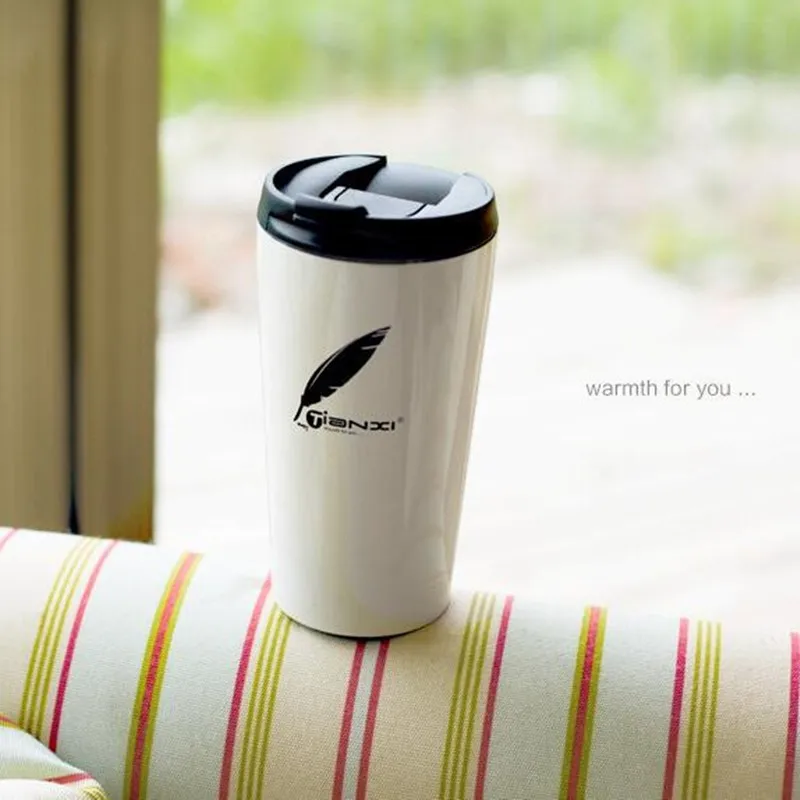 Уникальный флип кнопку крышку чашки из нержавеющей стали кофе BPA БЕСПЛАТНО