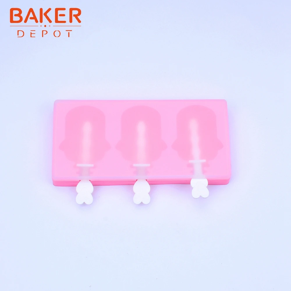 BAKER DEPOT силиконовый емкость для замораживания форма для изготовления мороженого Миньоны конфеты бар делая инструмент поп лоток для мороженого на палочке Формочки Для Мороженного «фруктовый лед» делая инструмент с палкой