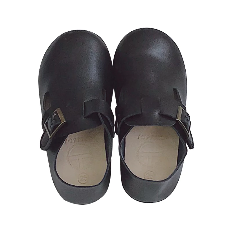 Черный Japan Children Shoes PU Leather Casual Styles Boys Girls Hood Loop Shoes Soft Comfortable Loafers Slip On Kids Unisex Shoes - Цвет: Черный