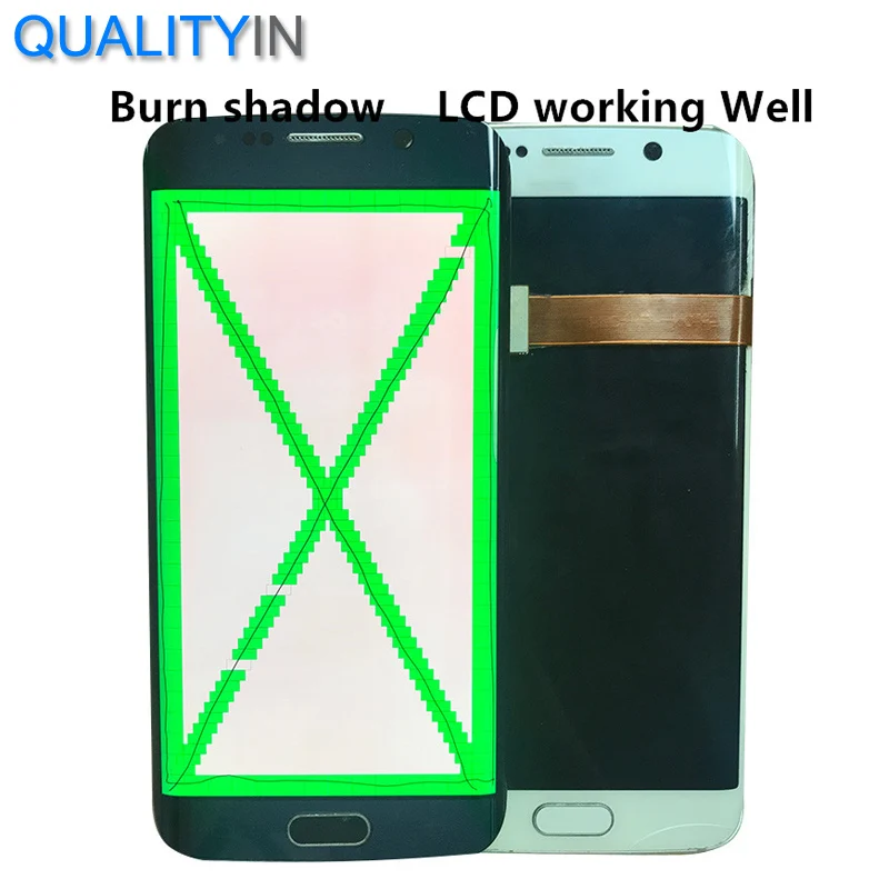 Для Samsung Galaxy S6 Edge G925 G925F сенсорный экран дигитайзер сенсор + красный ожога-тени