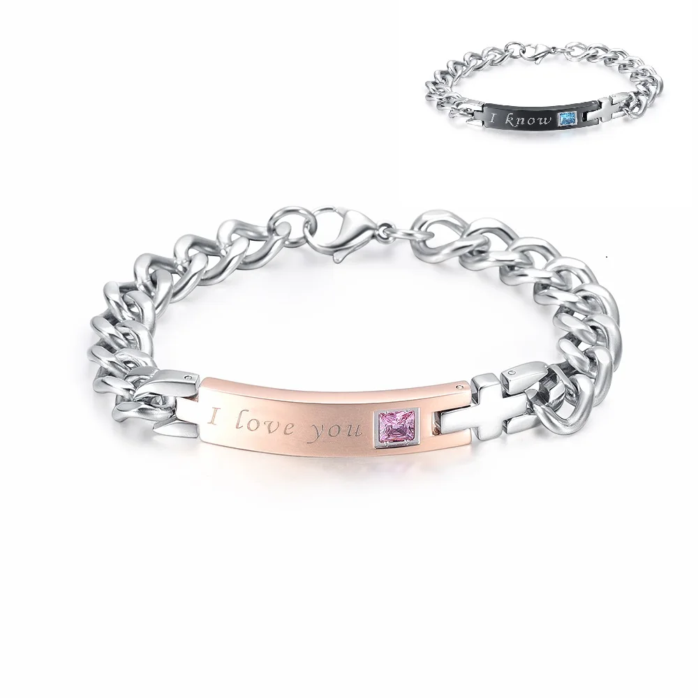 Браслет из нержавеющей стали с гравировкой Я тебя люблю и знаю|bracelet jewelry|bracelet customid