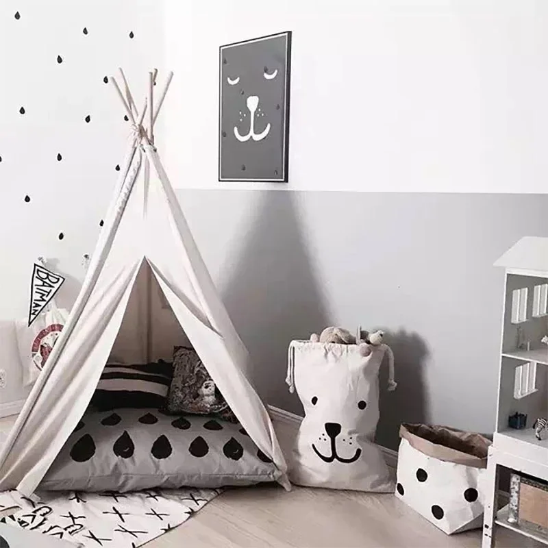 Toy Storage Bag Super Large Organizer Laundry Basket Washing Dirty Clothes Horse 68*48cm Canvas Beam Bin Save | Дом и сад
