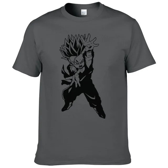 Супер Saiyan 2017 новая мода Сон Гоку мужская футболка с круглым вырезом повседневные