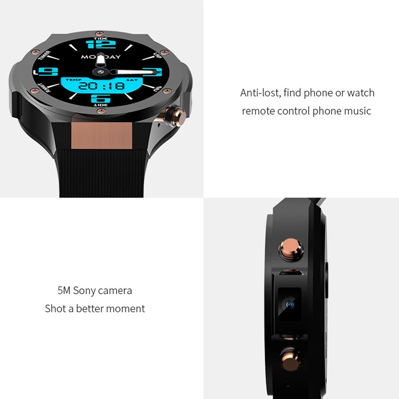 H2 android ios 1G+16GB Smart watch 1.39 inch mtk6580 SmartWatch phone 3G wifi GPS 5M heart rate nano SIM GSM For Men Ladies | Электроника