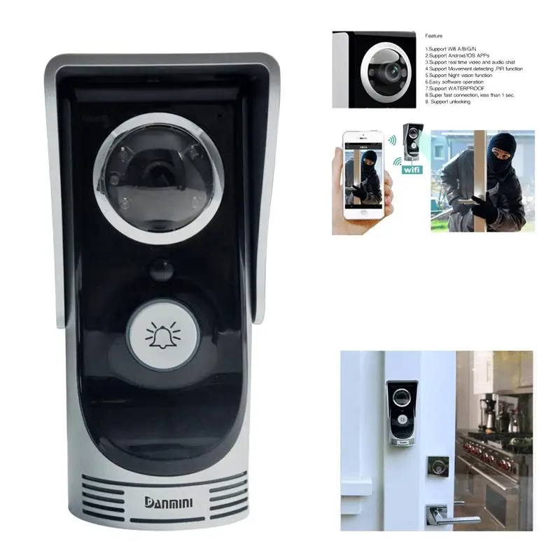 WIFI Doorbell Video Intercom Door Phone Wireless Digital Smart Peephole Viewer Camera 2.0 Megapixel Night Vision Bell | Обустройство
