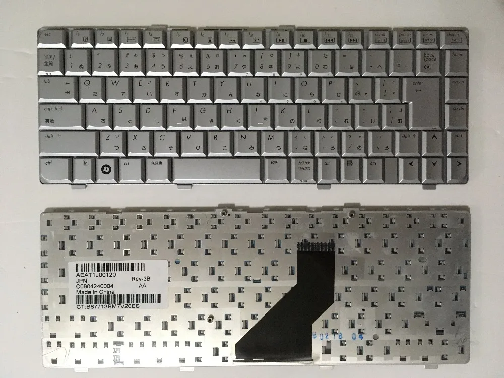 100% новая оригинальная японская Серебряная клавиатура для HP dv6000 dv6200 dv6300 dv6400 dv6500