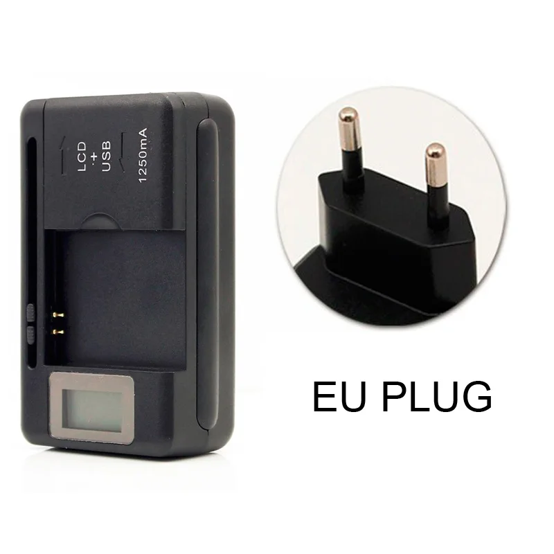 VAORLO мобильное зарядное устройство Универсальный ЖК-экран индикатора usb-порт зарядное устройство для сотового телефона s Зарядка батареи EU US UK PLUG - Цвет: EU PLUG