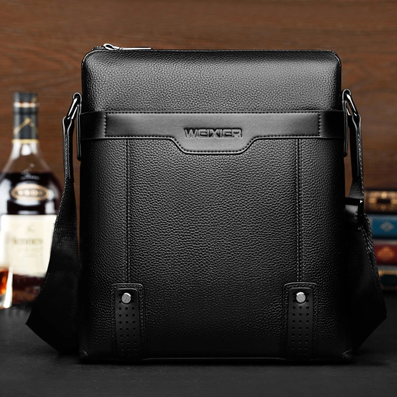 Мужская сумка-мессенджер из искусственной кожи маленькая деловая сумка через