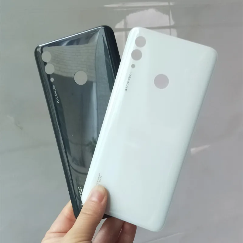 Чехол для huawei Honor 10 lite на заднюю панель со стеклянной панелью, задняя крышка для батареи, запасная дверь, клейкая наклейка и логотип