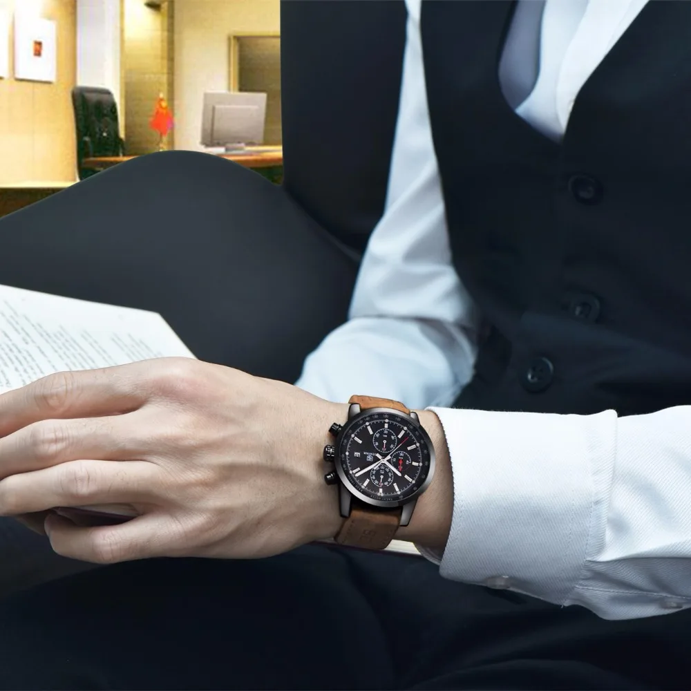 BENYAR Reloj Hombre модные спортивные мужские наручные часы с хронографом Лидирующий