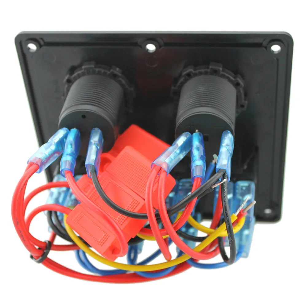 Водонепроницаемый 4 кнопочный переключатель панель Led кулисный с двойным usb