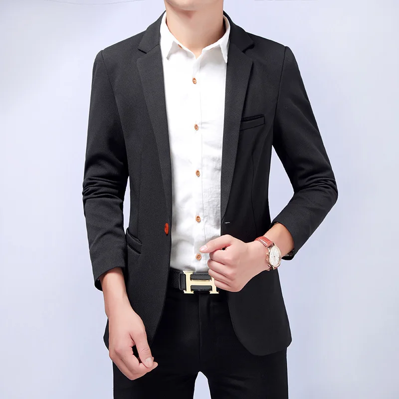 2017 Весна и осень Новый мужской s одна застежка Повседневный приталенный Блейзер