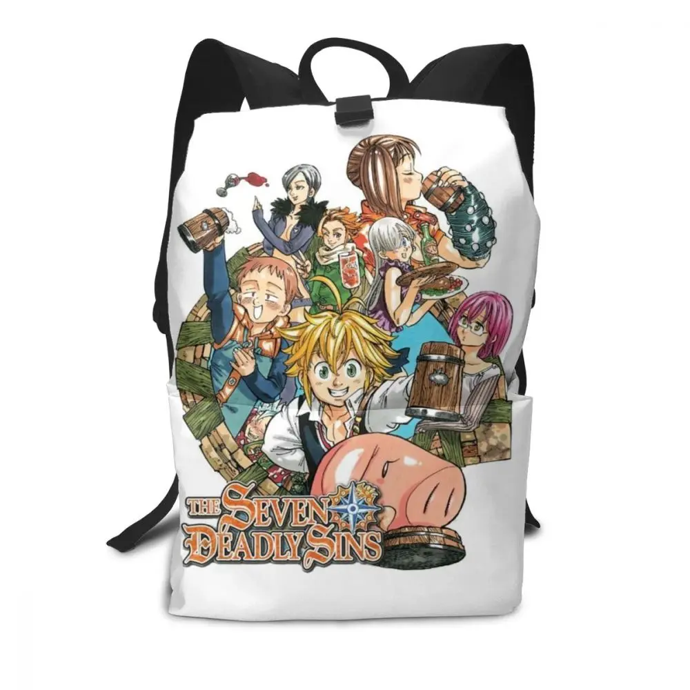 

Nanatsu No Taizai The Seven Deadly Sins Backpack Nanatsu No Taizai Print Backpacks Student Multi Pocket Bag Print School Bags