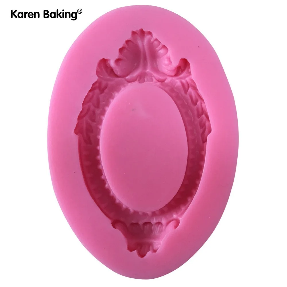 Красивая винтажная рама для картины форма силиконовая 3D Посуда столовая Бар