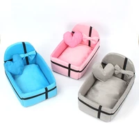 pet dog house nest with mat cute plush cushion winter warm small medium dogs pet kennel removable mattress cat bed puppy db618