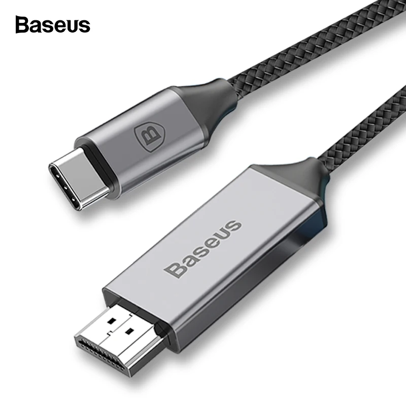 Baseus USB C к HDMI кабель type C к HDMI адаптер для Macbook samsung Galaxy S9 S8 huawei mate 10 проектор HDMI к type-C кабель