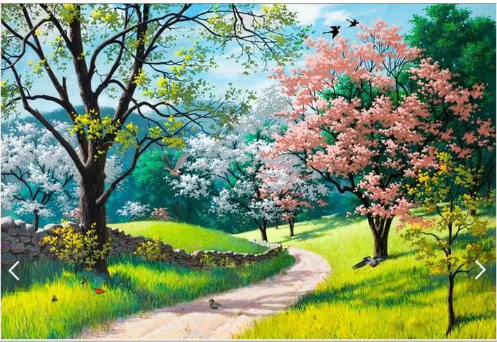 Пользовательские обои 3d настенные фрески пасторальный лес фотообои для крыльца