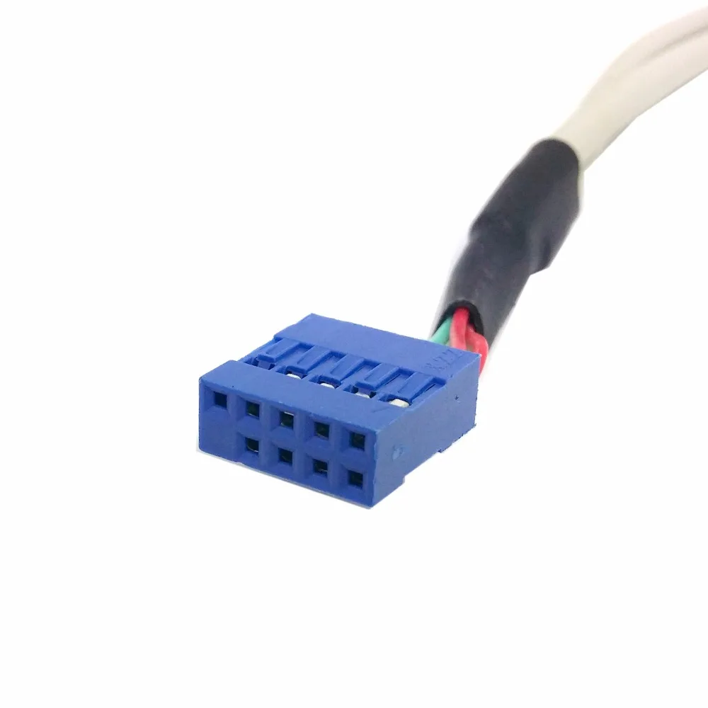 Zihan низкий профиль 8 см Высота USB 2 0 Женская задняя панель к материнской плате 9pin