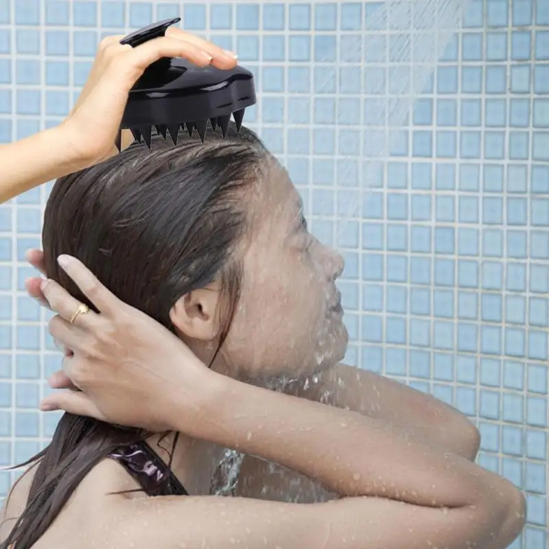 Силиконовая насадка щетка для массажа головы гребень-шампунь расческа мытья