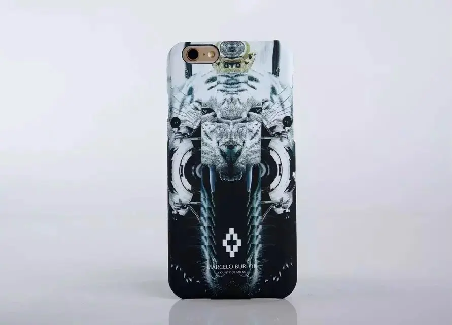 Marcelo Burlon Case for iPhone 6S Cover Tiger Lion Animal Skull Pattern Hard PC Coque iphone 6 Back |