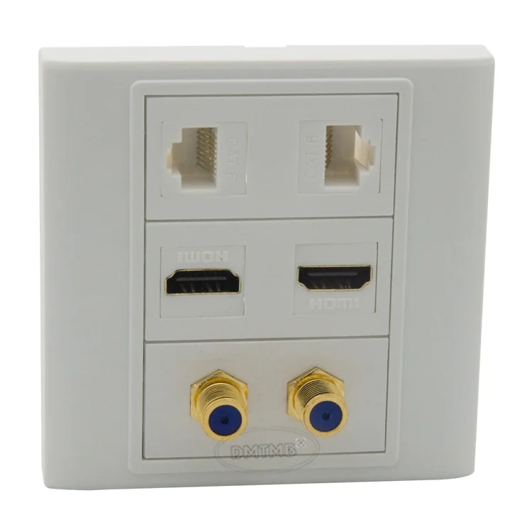 2 порта HDMI F head TV CAT6 RJ45 настенная пластина с гнездовыми разъемами | Электроника