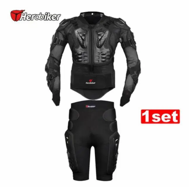 HEROBIKER мотоциклетная куртка мужская полный корпус мотоциклетная Броня мотокросса Защитное снаряжение мотоциклетная Защита 2 шт костюмы
