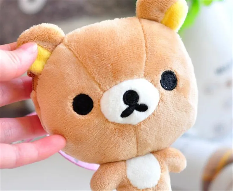 12 см каваи плюшевый медведь Rilakkuma, плюшевый кошелек брелок мягкая игрушка куклы