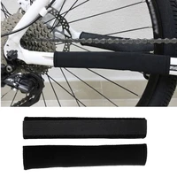 2pcs outdoor sport neoprene black posted frame bicycle chain protector cycling care bike guard cover